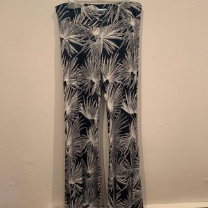 Navy Palm Wide Leg Pants